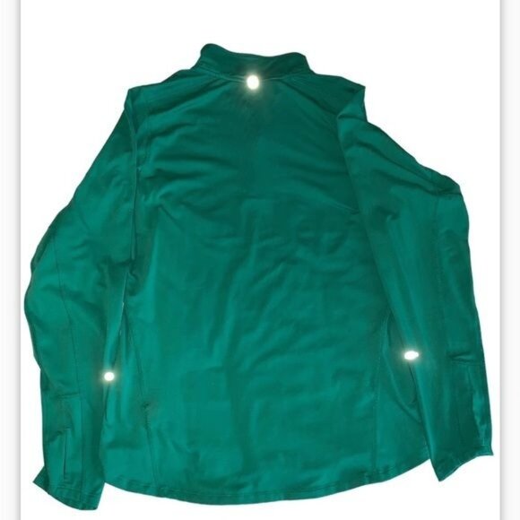 Nike Dri-Fit Green Long-Sleeve Running Shirt W/ Reflective Accents - S - Picture 2 of 11